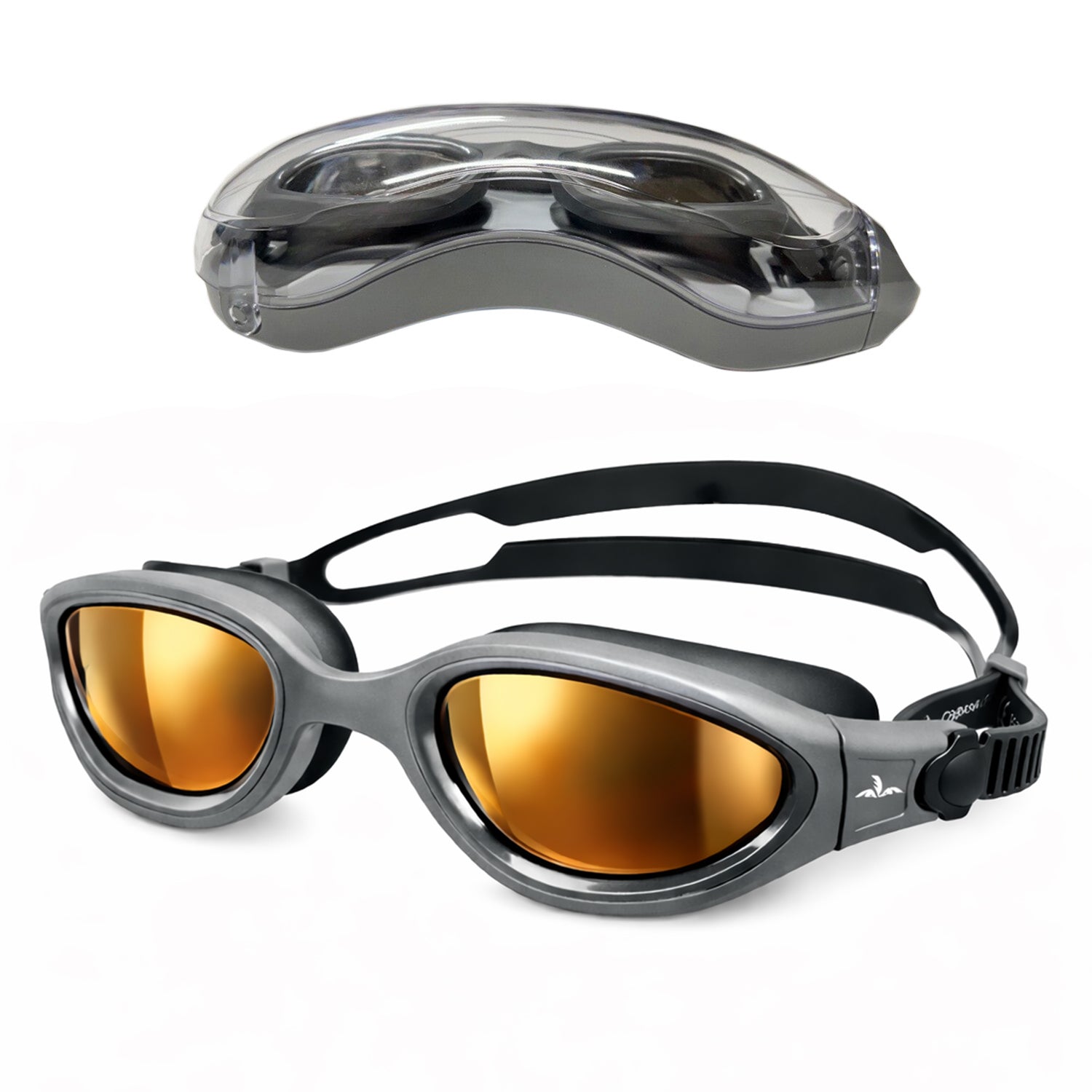 mirrored swim goggles vs clear Pearl Mirrored