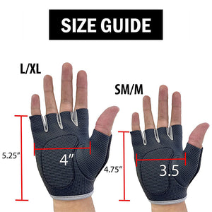 One grey pair of fitness gloves