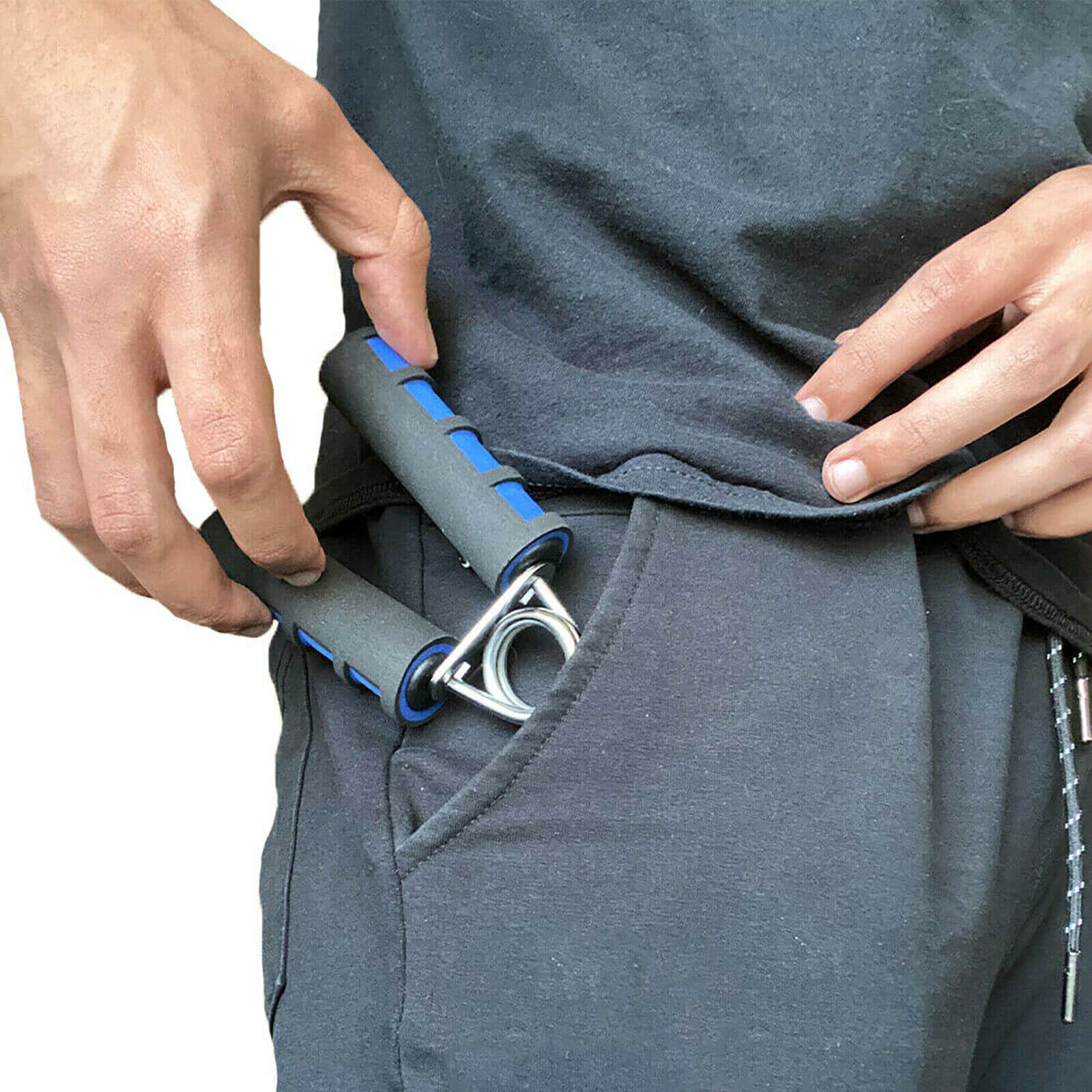 Pair of blue hand grip strengtheners