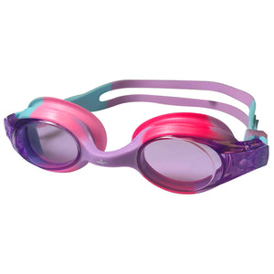 Rainbow colored swimming goggles