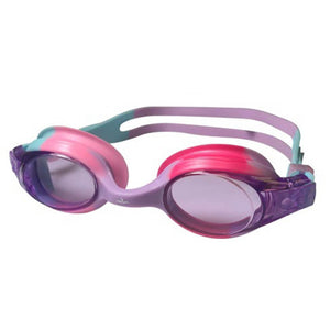 Rainbow colored swimming goggles